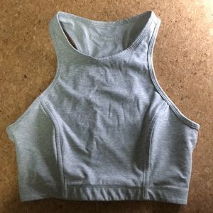 Outdoor Voices grey sports bra.Athena crop top